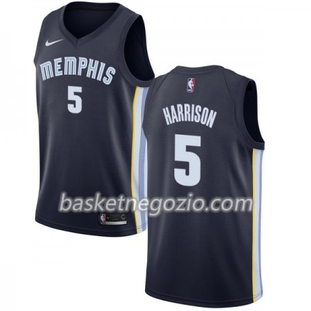 Canotte Uomo Memphis Grizzlies Andrew Harrison 5 Nike 2017-18 Navy Swingman
